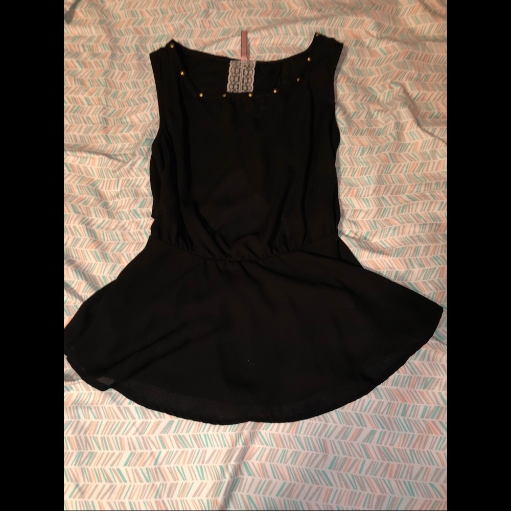 Black Peplum Top